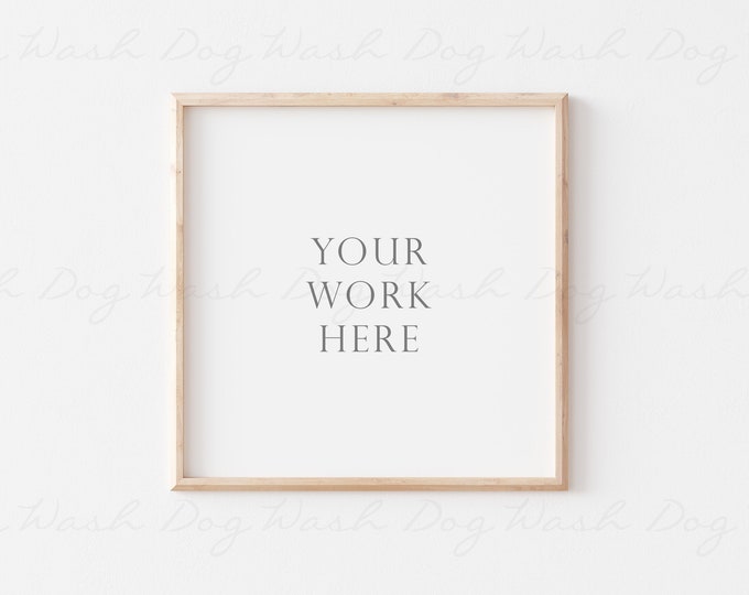 Square picture frame mockup, Psd mock up frame, Square frame wood, Digital square frame, Frame, Square photo frame mockup, Wood square frame