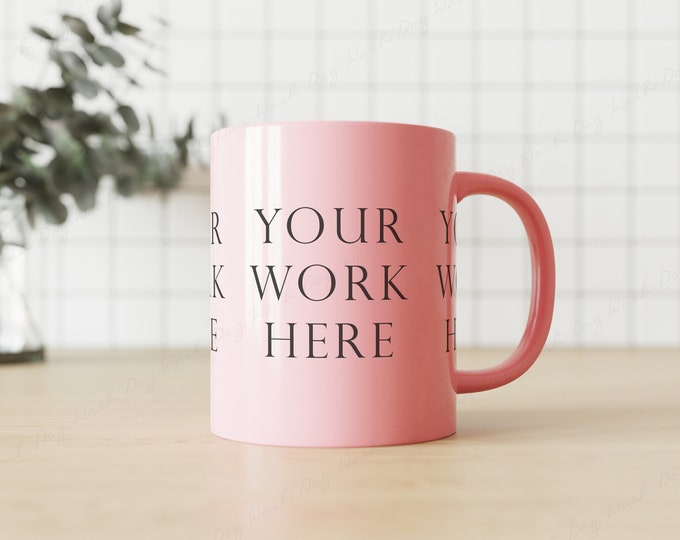 Pink Mug Mockups, Coffee Mug Mockup, Mug Mockup, Cup Mockups, Blank Mug Mockup, Ceramic Mug, Sublimation Mug, PSD Mug Mockup, Valentines Mug