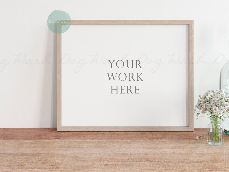 8x10 frame mockup Wood sign mockup Empty digital frame Horizontal mockup Wood frame mockup Horizontal frame mockup 8x10 wood frame