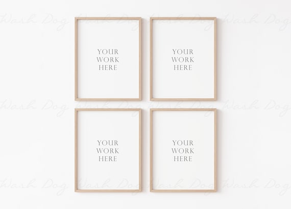 Four Frames Mockup, Four Vertical Frame, Set of Four Frame, 4