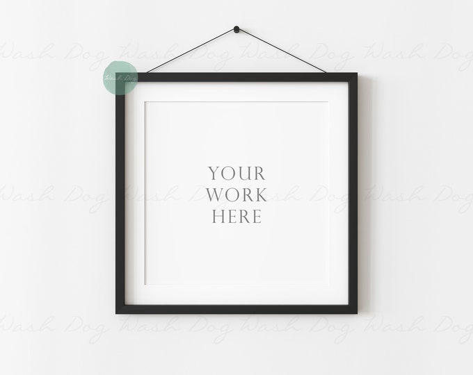 Frame mock up, 10x10 picture frame, Square frame display, Frame wall mockup, Simple frame mock up, Square digital frame, Scene creator, PSD