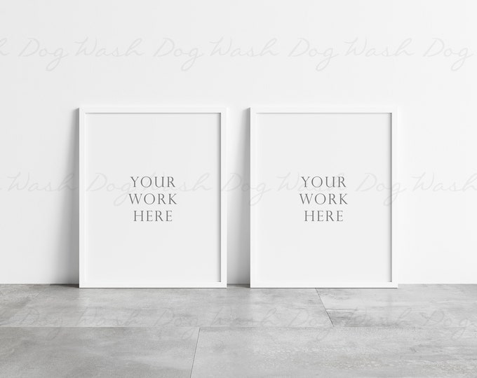 Two frame mockup, Vertical two frame, Two mockup, White photo frame, White frames, Two frame mock up, mock up two frame, White frame digital