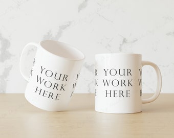 White Mug Mockup, Mug Mockup, Coffee Mug Mockup, Cup Mockups, Blank Mug Mockup, Ceramic Mug, Sublimation Mug, Digital Mockup, PSD Mug Mockup