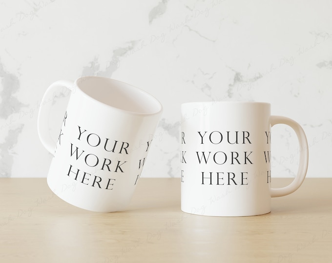 White Mug Mockup, Mug Mockup, Coffee Mug Mockup, Cup Mockups, Blank Mug Mockup, Ceramic Mug, Sublimation Mug, Digital Mockup, PSD Mug Mockup