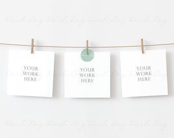 3 Seating card mockup, Seating card template , Square card mockup, Seating mockup sign, Set of 3 card mock ups, Minimal seating cards mockup
