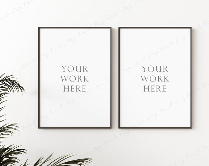 Mock ups, Two frame picture mock up, Interior mockup for art, Frame mock up set, frame mock up, Double picture frame, Set of 2 frame mockup