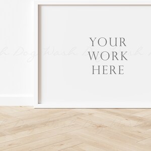 May include: A white picture frame with a white mat and a white background. The text "YOUR WORK HERE" is printed in gray on the white background.