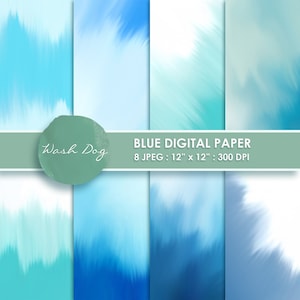 Blue digital background, Blue watercolor, Blue background, Digital background, Blue watercolor, Blue digital papers, Digital paper pack