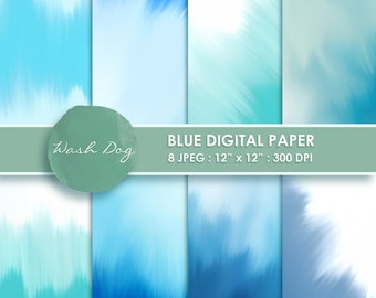 Blue digital background, Blue watercolor, Blue background, Digital background, Blue watercolor, Blue digital papers, Digital paper pack