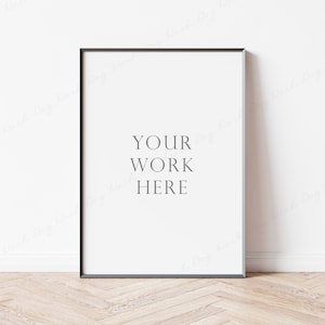 3x4 Vertical Black Frame Mockup: Poster Display (PSD & JPEG Digital Files)