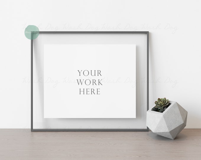 Frame 8x10 mock up, Photo frame mockup, Instant download, Frame mockup with plant, Poster mockup, Digital frame, PSD, Thin framed, Mock ups