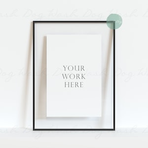Frame mockup, Vertical frame mockup, Thin frame mockup, Photo frame mockup, Digital frame, Black digital frame, 2x3 frame mockup