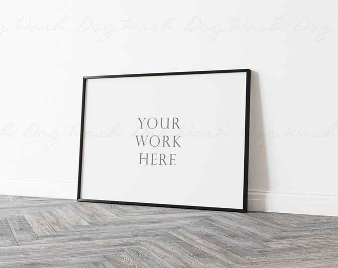 Landscape frame mock up, Landscape digital frame, Frame horizon, Digital frame landscape, Horizontal print mock, Mockup, Frame template