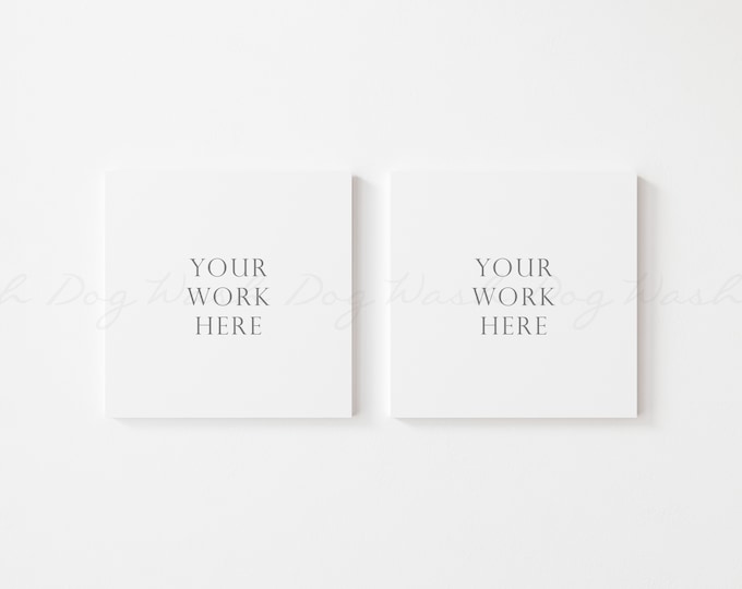 Two canvas mockup, Two square canvas, Two mock up, Canvas two, Double canvas, Double square mockup, Couple canvas, Canvas, Two square canvas