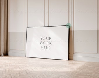 Horizontal frame mockup, Mockup frame, Photo frame mockup, Instant download, PSD