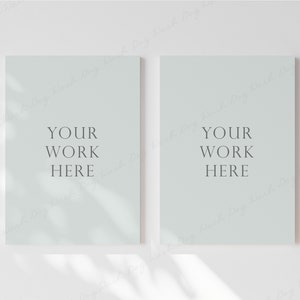 2 Vertical Canvas Mockup, Blank Canvas Mockup PSD, Mockup for Artwork, Simple Canvas Mockup, Painting Display Mockup, Wall Art Canvas Mockup