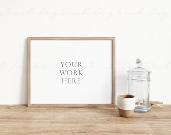 Wood sign mockup, Wood sign horizontal, Digital wood sign, Wood frame psd, Frame wood, Art print mock up, Horizontal, Digital wood frame