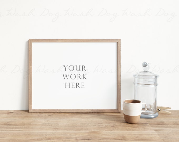Wood sign mockup, Wood sign horizontal, Digital wood sign, Wood frame psd, Frame wood, Art print mock up, Horizontal, Digital wood frame