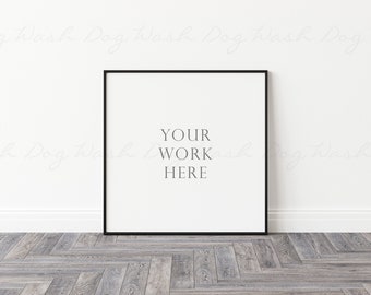 Square frame digital, Black square frame psd, Square thin frame, Frame square mock, Wood floor, Black thin square frame, Thin frame mock ups