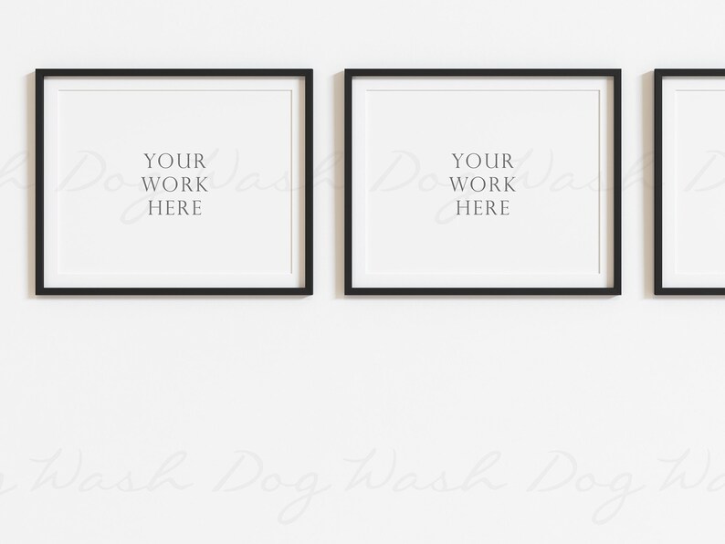 Three Horizontal Frames Mockup Three Mock up Frames Three Etsy UK