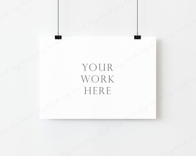 Horizontal Card Mockup, White Card Mockup, Seating Card Mockup, Wedding Sign Mockup, Blank Chart Mockup, Poster Mockup, Hanging Card Mockup