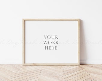 Horizontal frame mockup, 8x10 frame mockup, Frame, Wood frame mockup, Horizontal mockup, 8x10 wood frame, Landscape frame, Wood sign mockup