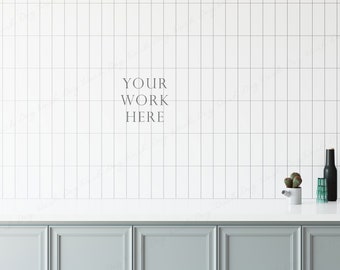 Kitchen Interior Mockup, Kitchen Wall Mockup, Empty Wall Mockup, Blank Wall Mockup, Minimalist Mockup, Interior Mockup, Dining Room Mockup