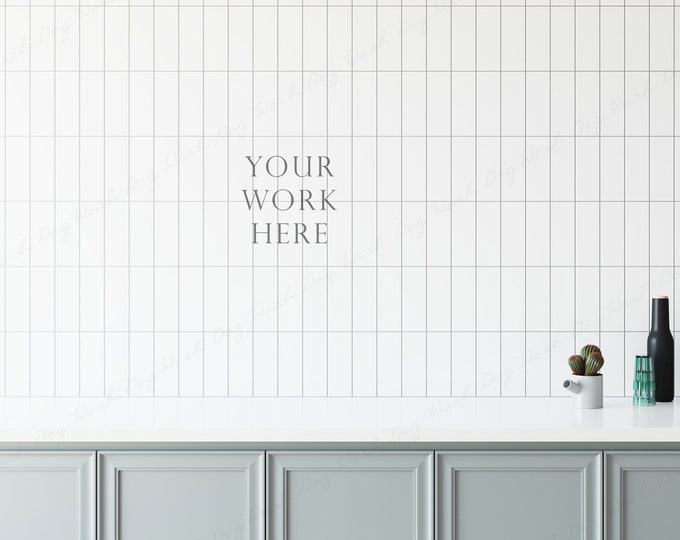 Kitchen Interior Mockup, Kitchen Wall Mockup, Empty Wall Mockup, Blank Wall Mockup, Minimalist Mockup, Interior Mockup, Dining Room Mockup