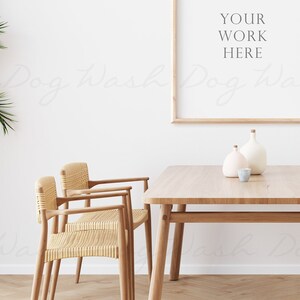 Farmhouse wall mockup, Mockup dining room, Room mockup blank wall, Dining room mockup, Farmhouse mockup, Wall art mockup, Empty wall mockup image 3