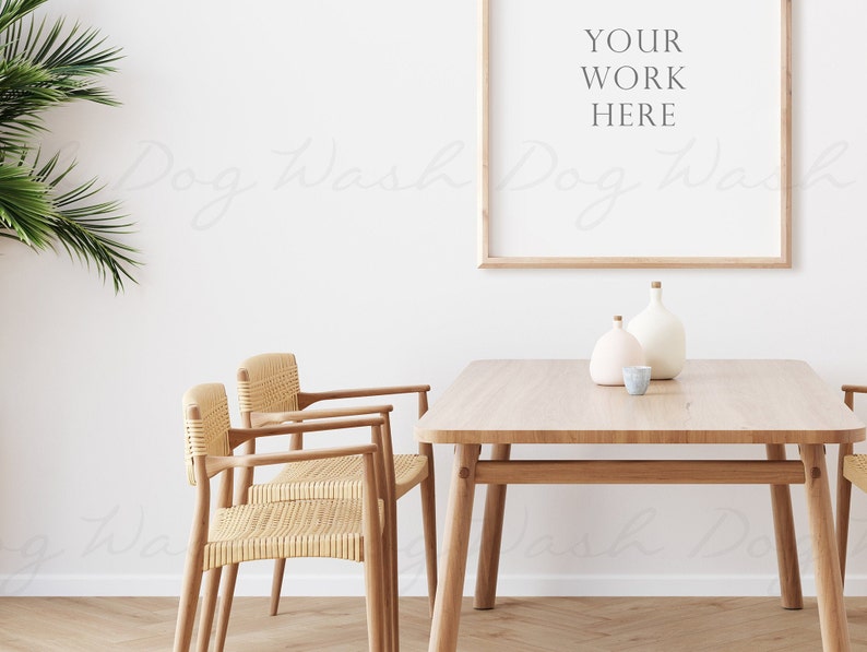 Farmhouse wall mockup, Mockup dining room, Room mockup blank wall, Dining room mockup, Farmhouse mockup, Wall art mockup, Empty wall mockup image 3