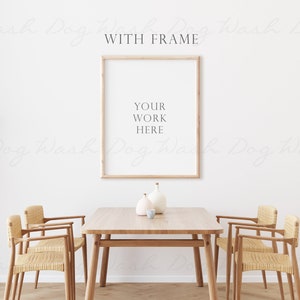Farmhouse wall mockup, Mockup dining room, Room mockup blank wall, Dining room mockup, Farmhouse mockup, Wall art mockup, Empty wall mockup image 2