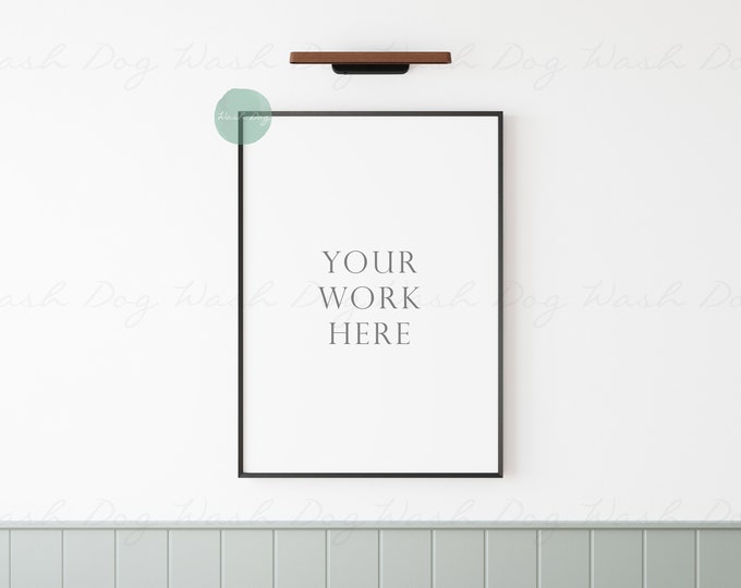 5x7 Picture frame mockup, Digital frame PSD, Vertical frame mockup, Thin frame, Wall frame mockup, Frame 5x7 mockup, Frame mockup minimalist