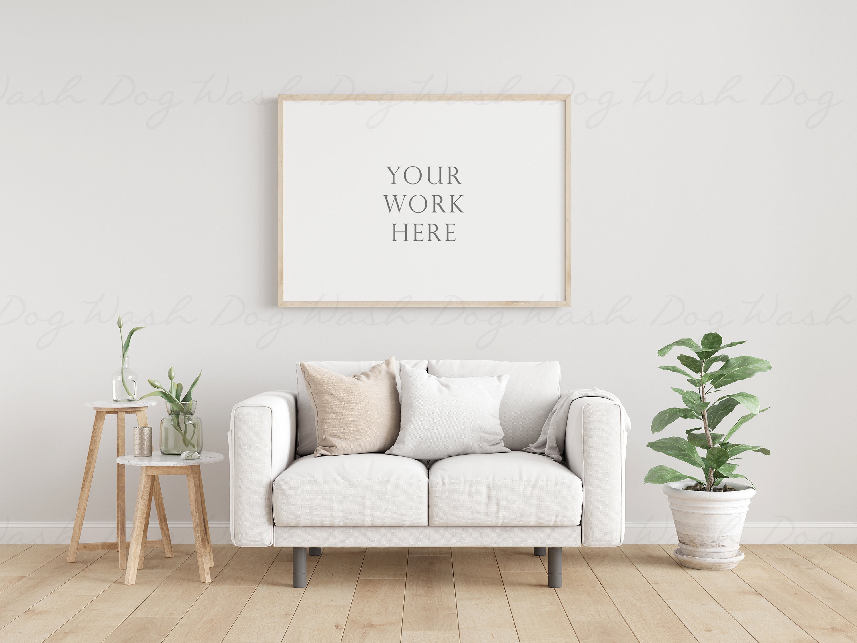 living room frame mockup