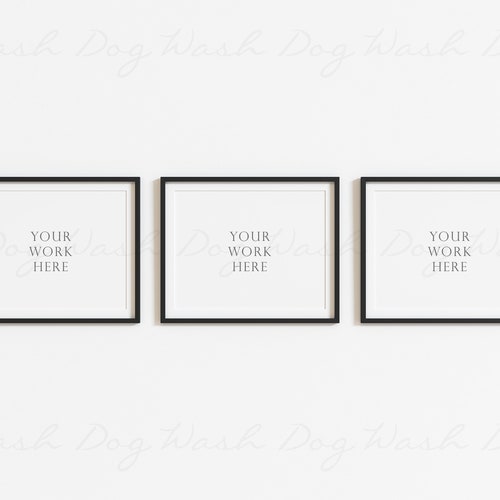 Three Horizontal Frames Mockup Three Mock up Frames Three Etsy