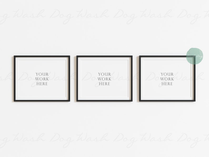 Download Three Horizontal Frames Mockup Three Mock Up Frames Three Etsy PSD Mockup Templates