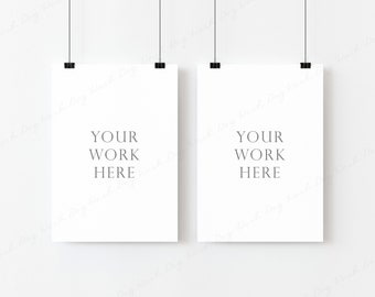 2 Vertical Card Mockup, White Card Mockup, Seating Card Mockup, Wedding Sign Mockup, Blank Chart Mockup, Poster Mockup, Hanging Card Mockup