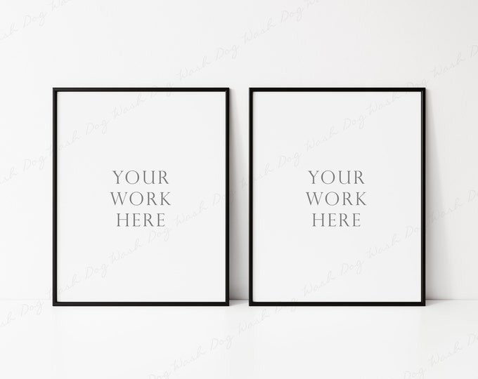 Two frame vertical, Two mock up photo, Psd mockup, Two vertical frame, digital mockup, black frame digital, Frame black, Two vertical mockup