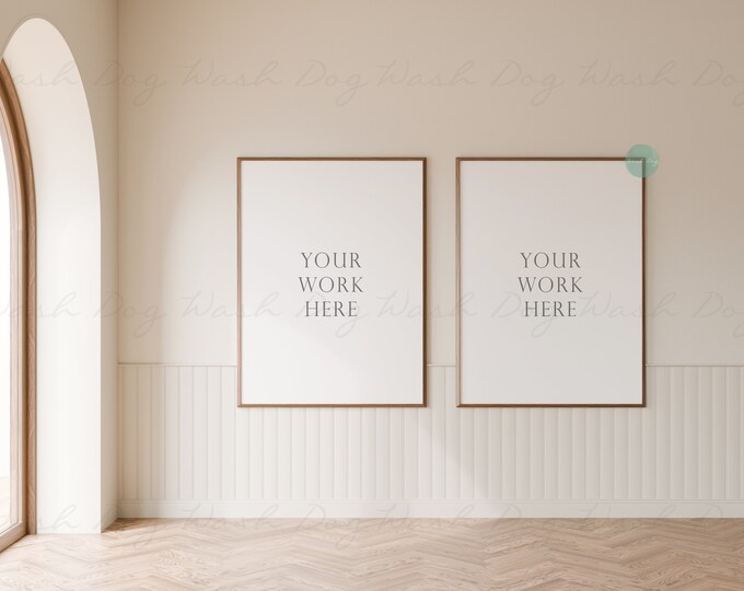 2 Vertical frame mockup, Mock ups frame 3x4, Download frame art, Brown frame mock up, 3x4 Vertical frame, Set of 2 frame, Show picture frame