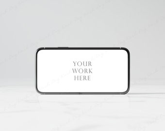 Horizontal Phone Mockup, Smartphone Mockup, Phone Mockup PSD, iPhone Mockup, Cell Phone Mockup, Mobile Mockup, Device Mockup, Digital Mockup