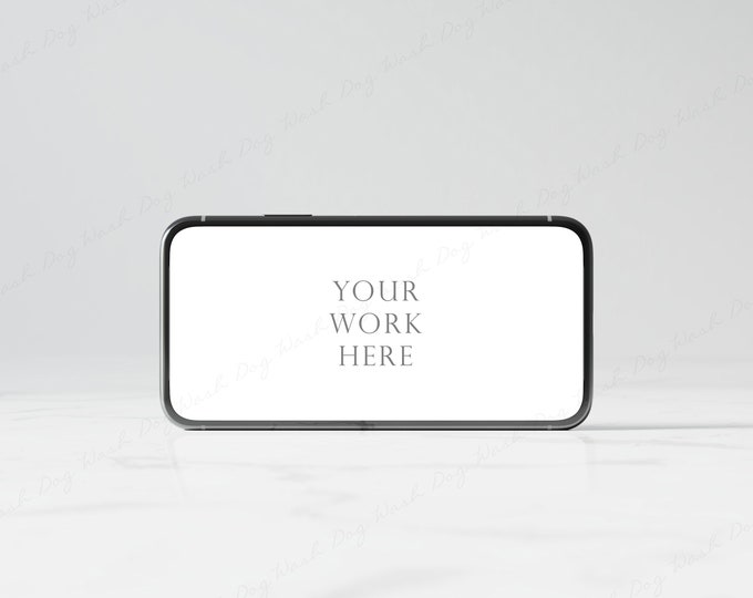 Horizontal Phone Mockup, Smartphone Mockup, Phone Mockup PSD, iPhone Mockup, Cell Phone Mockup, Mobile Mockup, Device Mockup, Digital Mockup
