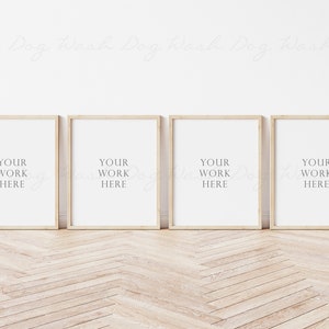 4 frame mockup, 4 art print mockup, Set of four, Frame mockup four, 4 digital frame, four frame psd, Four vertical frames, 4 frame template