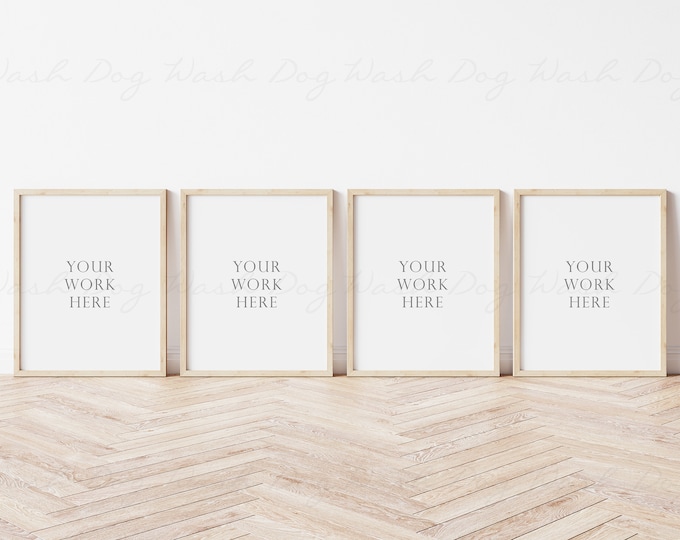 4 frame mockup, 4 art print mockup, Set of four, Frame mockup four, 4 digital frame, four frame psd, Four vertical frames, 4 frame template