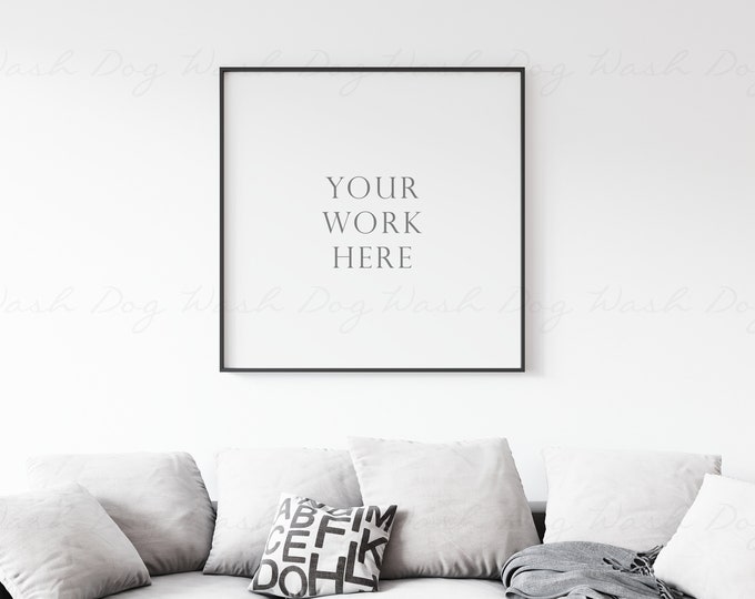Two square frame psd, Frame room mockup, Square 2 frame, 2 frame mock ups, Two frames square, Black frame, 2 frame psd, Black thin frame