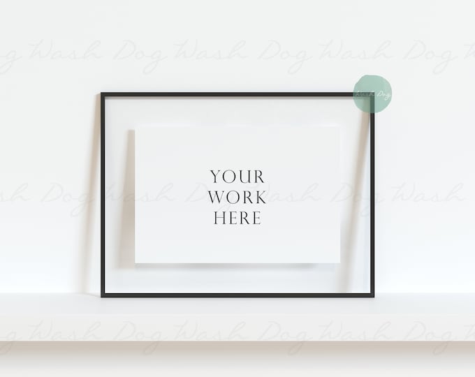Photo frame mockup horizontal, Thin frame, Horizontal mock up, Thin frame, 2x3 Frame diigtal, Horizontal mock up frame, 2x3 Digital frame