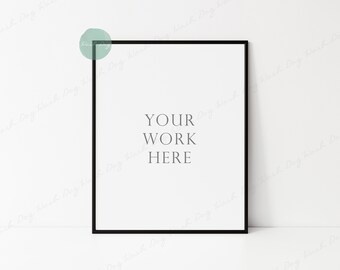 Photo frame mockup black, Thin black frame, Vertical frame, Black digital frame, 8x10 black frame, Frame vertical, Vertical black frame