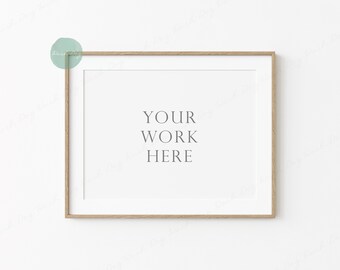 4x3 Wooden Frame Mockup, Horizontal Frame Mockup, Thin Wooden Frame, Wood Framed Mockup, Photo Frame Mockup, Empty Wood Frame, Sign Mockup