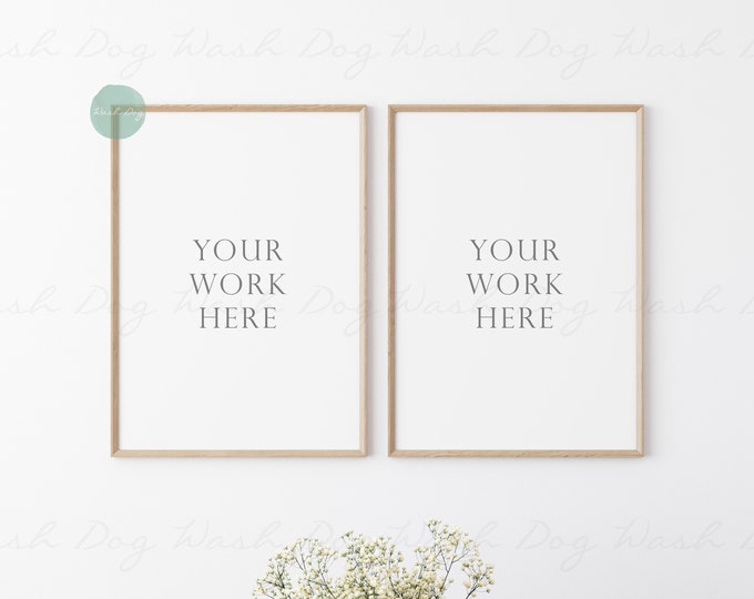 Two frame mock up, Vertical frame mockup, Set of 2 frame mockup, Farmhouse sign mockup, Gallery wall mockup, Picture frame set, Mockup frame