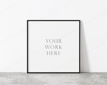 May include: A black picture frame with a white background and the text "YOUR WORK HERE" in the center.