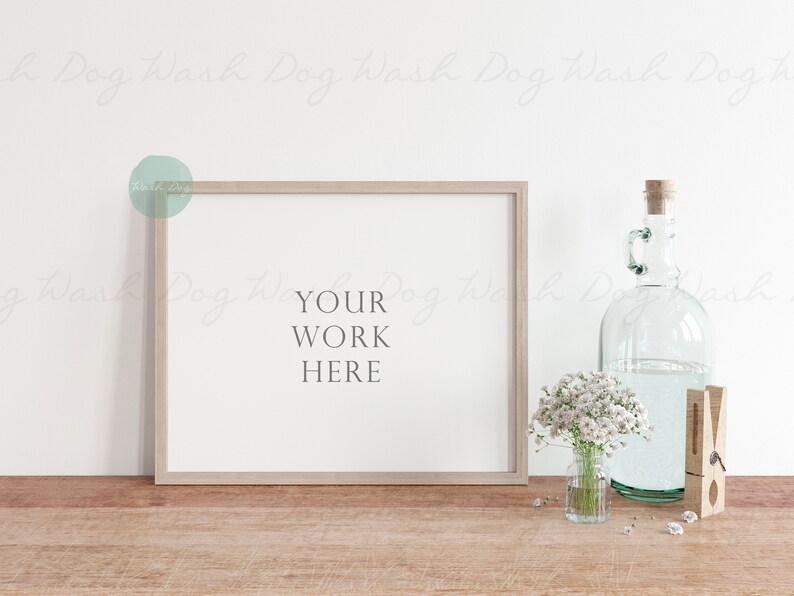 8x10 frame mockup Wood sign mockup Empty digital frame Horizontal mockup Wood frame mockup Horizontal frame mockup 8x10 wood frame