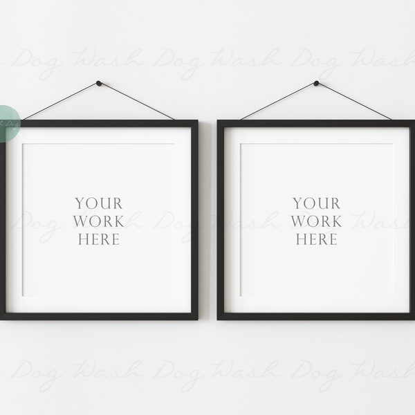 Two frame mock ups, 2 digital frame, Double frame display, Photo frames mockup, Magnetic poster bar, 5x5 frame mockup, Square frame mock ups